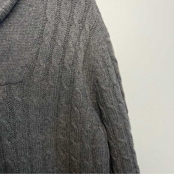 Brunella Gori Mens Lambswool Knit Collared Sweater Fisherman Gray Sz L Italy - Picture 8 of 11